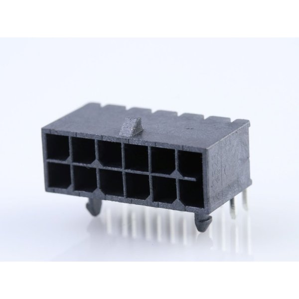 Molex Micro-Fit+ Right-Angle Header, 3.00Mm Pitch, Dual Row, 12 Circuits, Matt 2125281200